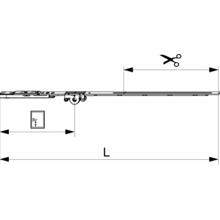 208395 MACO Crémone sortie de tringle OF Multimatic axe 15 mm ht poignée 190mm HFF 430-660