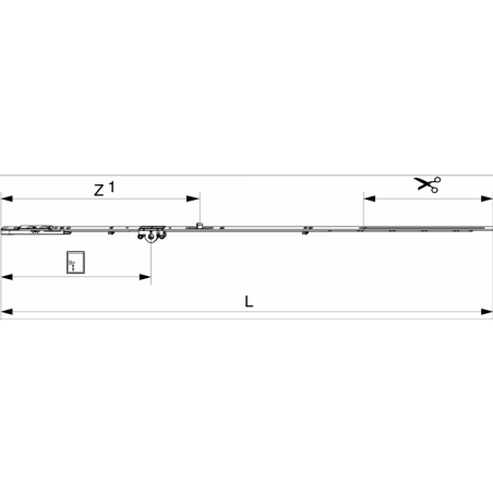 218503 MACO Crémone sortie de tringle OF Multimatic axe 15 mm ht poignée 400mm HFF 1341-1590