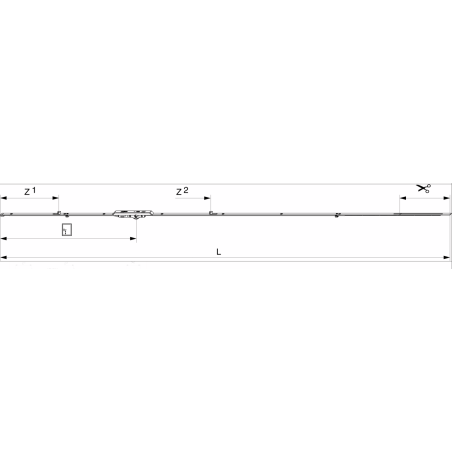 213529 MACO Crémone sortie de tringle OF Multimatic axe 6,5 mm ht poignée 500mm HFF 1091-1340