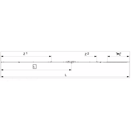 213530 MACO Crémone sortie de tringle OF Multimatic axe 6,5 mm ht poignée 1050mm HFF 1701-1950