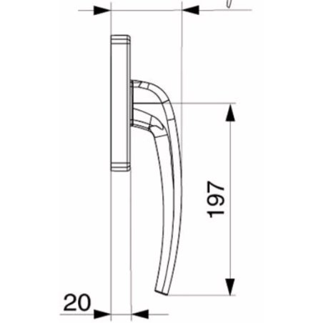 Poignée de coulissant WINKHAUS/MACO - DROITE