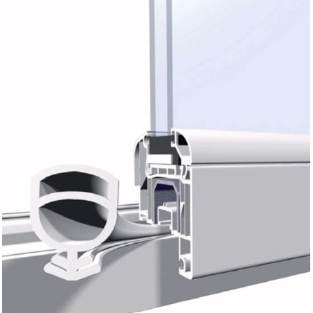 JOINT NOIR UNIVERSEL POUR FENETRE PVC / ROULEAU DE 25M