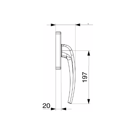 Poignée de coulissant WINKHAUS/MACO - GAUCHE