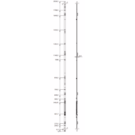 4933724 WINKHAUS crémone Semi-Fixe GASK 2225