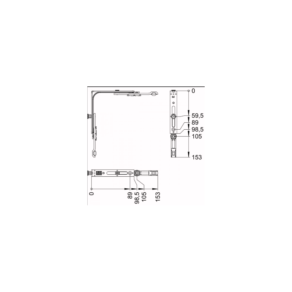 5123102 WINKHAUS Renvoi d'angle 1 galet