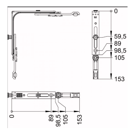 5123102 WINKHAUS Renvoi d'angle 1 galet