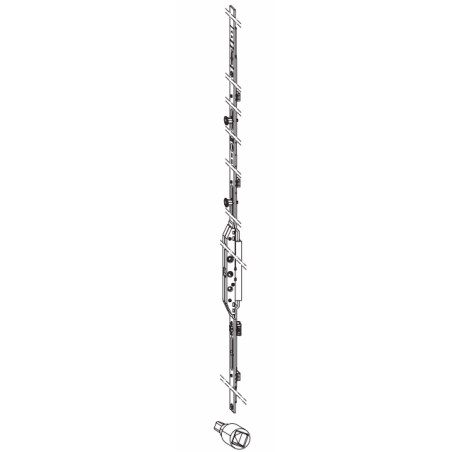 5041248 WINKHAUS crémone GAK D-6 / axe -6mm / 1750-2000mm / poignée à 1050