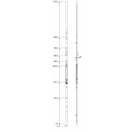 4933705 WINKHAUS crémone Semi-Fixe GASK 1325