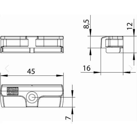 4940951 - WINKHAUS Gâche pour rouleau