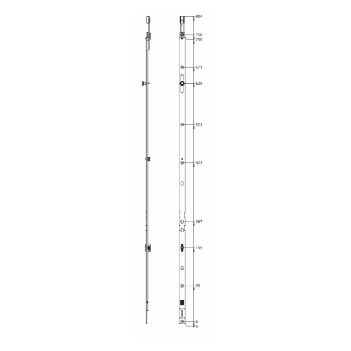 4940635 WINKHAUS verrou additionnel (prolongateur) MK.750-1