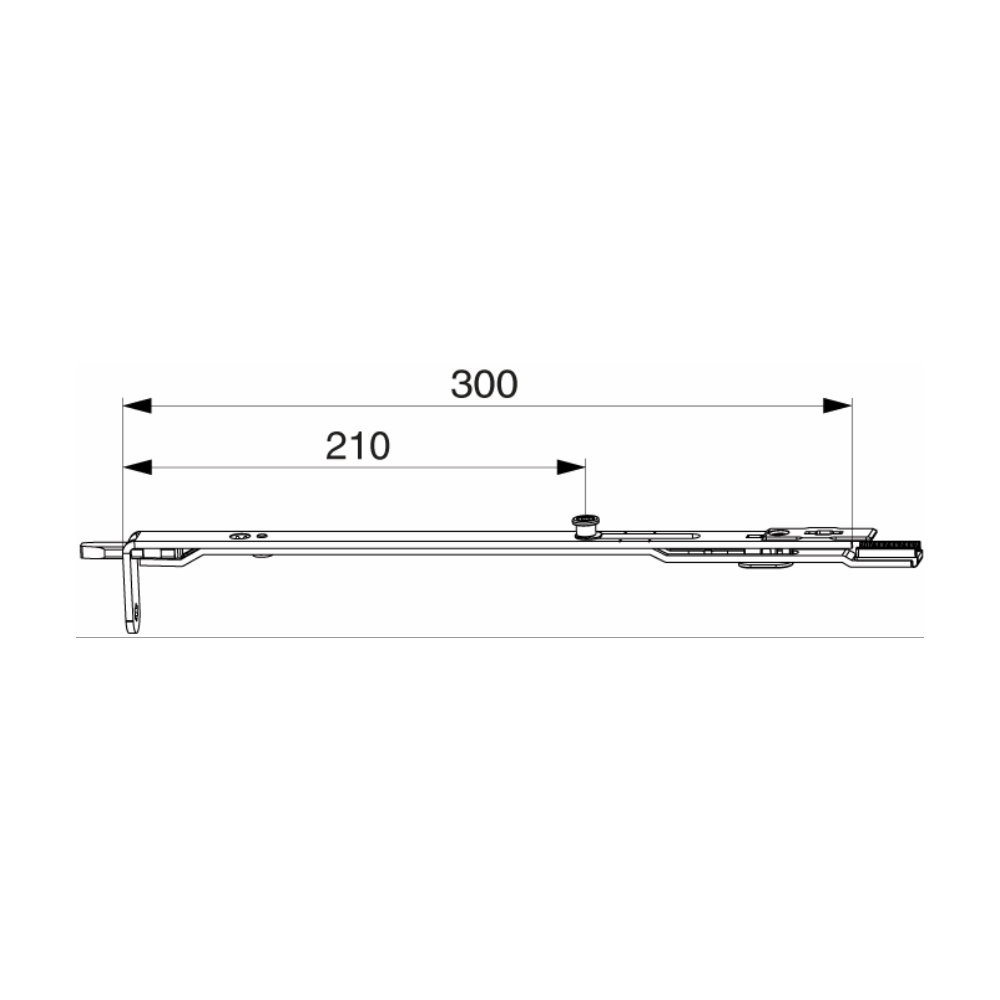 58329 MACO embout unidirectionnel pour serrure de porte avec 1 I.S et sortie de tringle