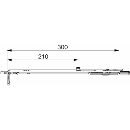 58329 MACO embout unidirectionnel pour serrure de porte avec 1 I.S et sortie de tringle