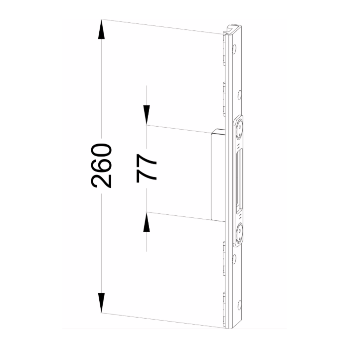 1445058 Winkhaus gâche crochet pour porte PVC