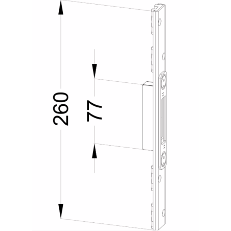 1445058 Winkhaus gâche crochet pour porte PVC