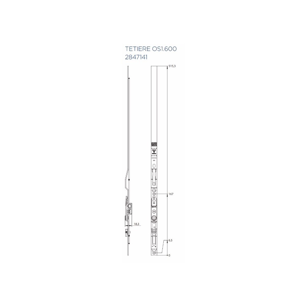 2847141 WINKHAUS Tetiere de compas 370-600