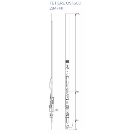 2847141 WINKHAUS Tetiere de compas 370-600