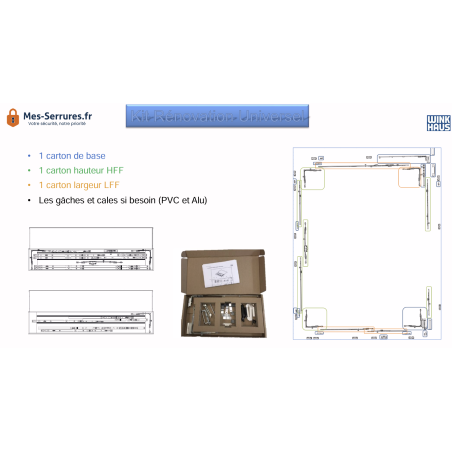 KIT RENOVATION UNIVERSEL FENETRE PVC OF/OB