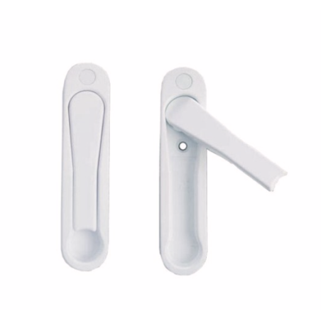 312766 ROTO poignée de coulissant simple standard POP-UP /  carrée de 26mm (blanc 9016)