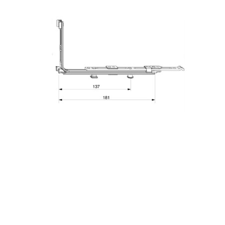 222205 MACO Renvoi d'angle bas - pivot honrizontal rallongeable 1 IS / LFF 0320-1650mm