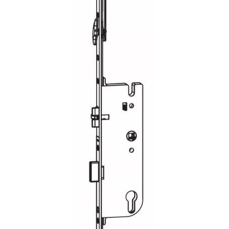 244123 MACO serrure GTA à relevage - axe 45/ entraxe 92 / 4 galets – 2 crochets