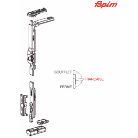 FAPIM-Kit de base oscillo battant 1 vantail-invisble